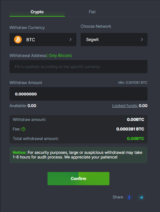 Withdraw Money from BC.Game