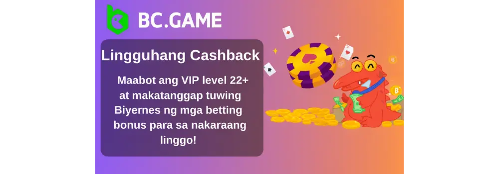 Ano ang Lingguhang Bonus mula sa BC.Game